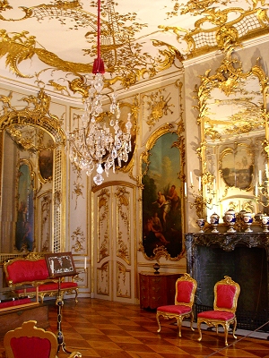 Konzertzimmer des Schlosses Sanssouci, la Salle des Concerts du château de Sans-Souci à Potsdam